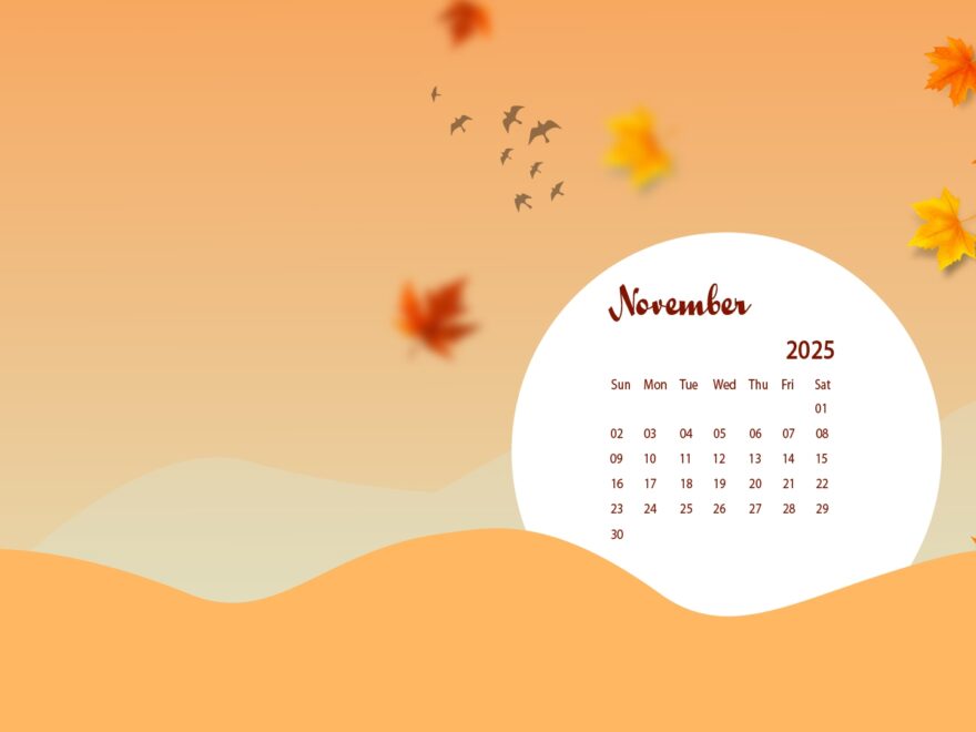 November 2025 Desktop Wallpaper Calendar CalendarLabs