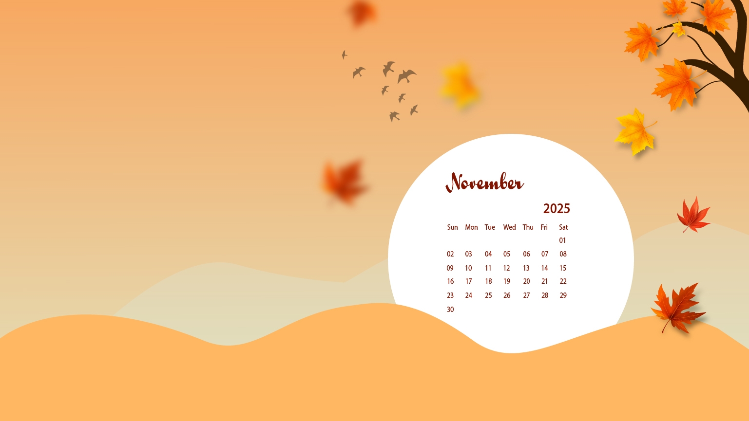 November 2025 Desktop Wallpaper Calendar CalendarLabs