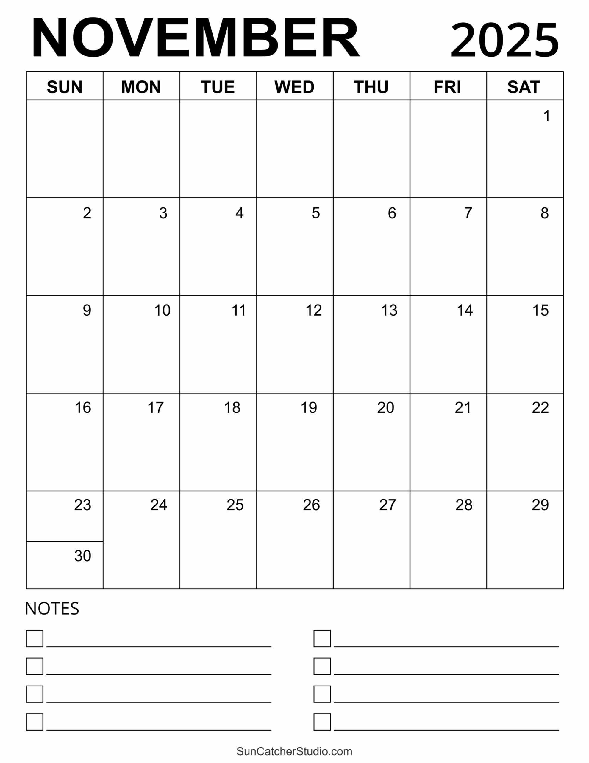 November 2025 Events Calendar Printable Calendar 2025 2026
