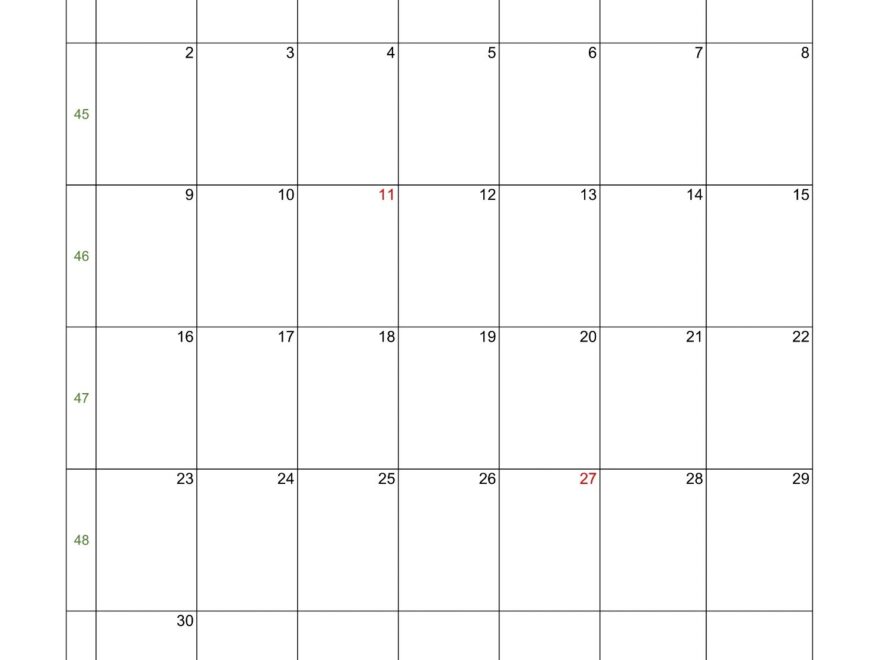 November 2025 Free Calendar Tempplate Free calendar template