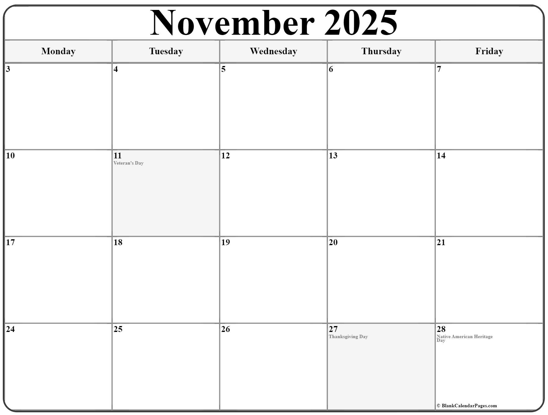 November 4th 2025 Calendar