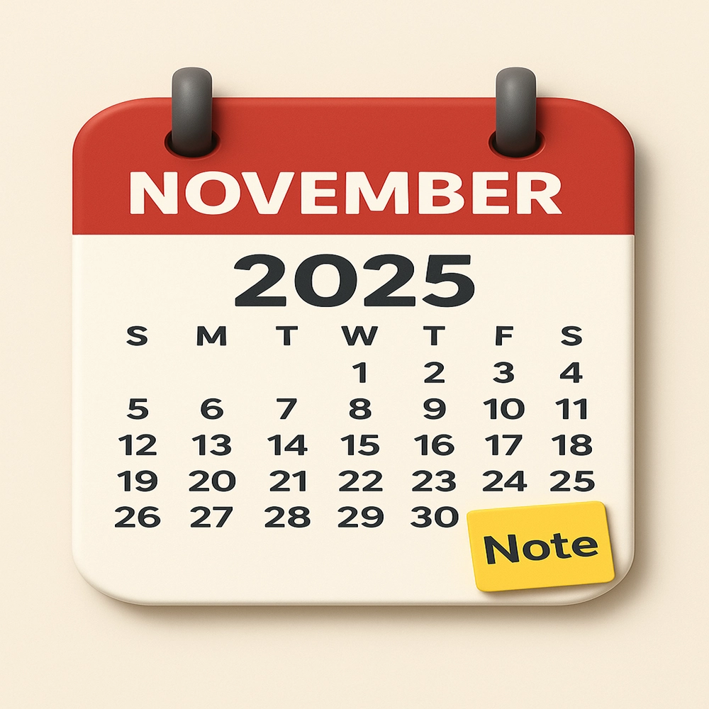Simple Printable Calendar November 2025