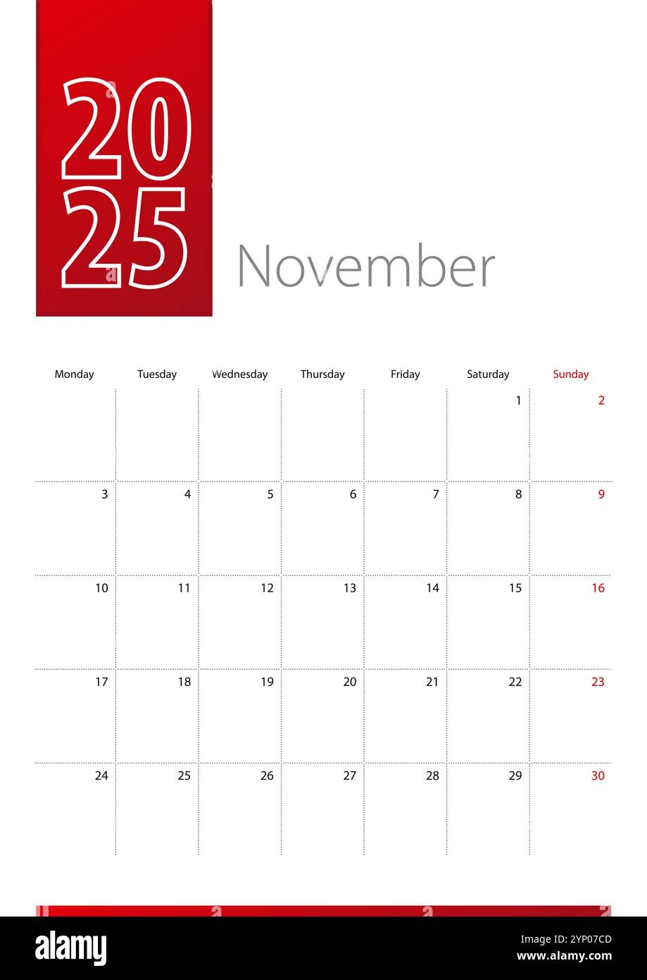 November 2025 Calendar Portrait