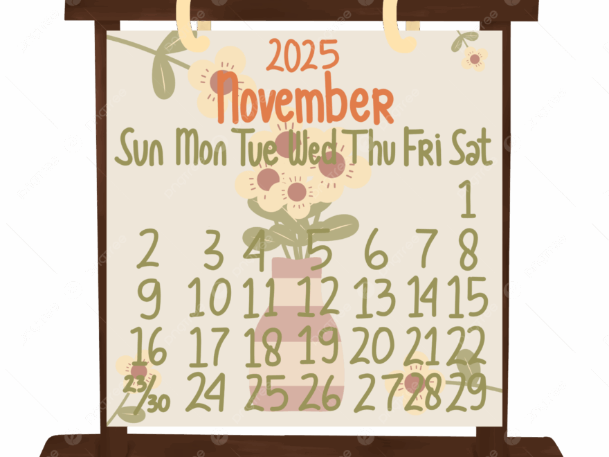 November Calendar 2025 November Month Monthly Calendar PNG Transparent Clipart Image And PSD File For Free Download