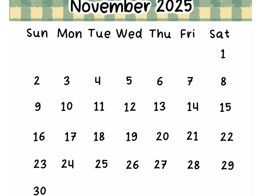 November Calendar Of 2025 Template November 2025 Calendar PNG Transparent Clipart Image And PSD File For Free Download