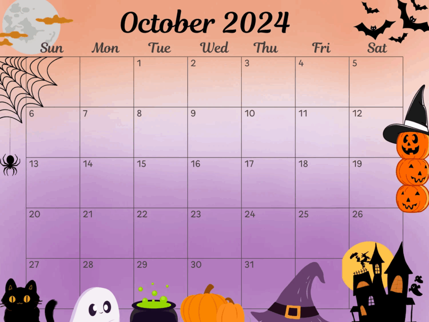 October 2024 January 2025 Printable Calendar Payhip