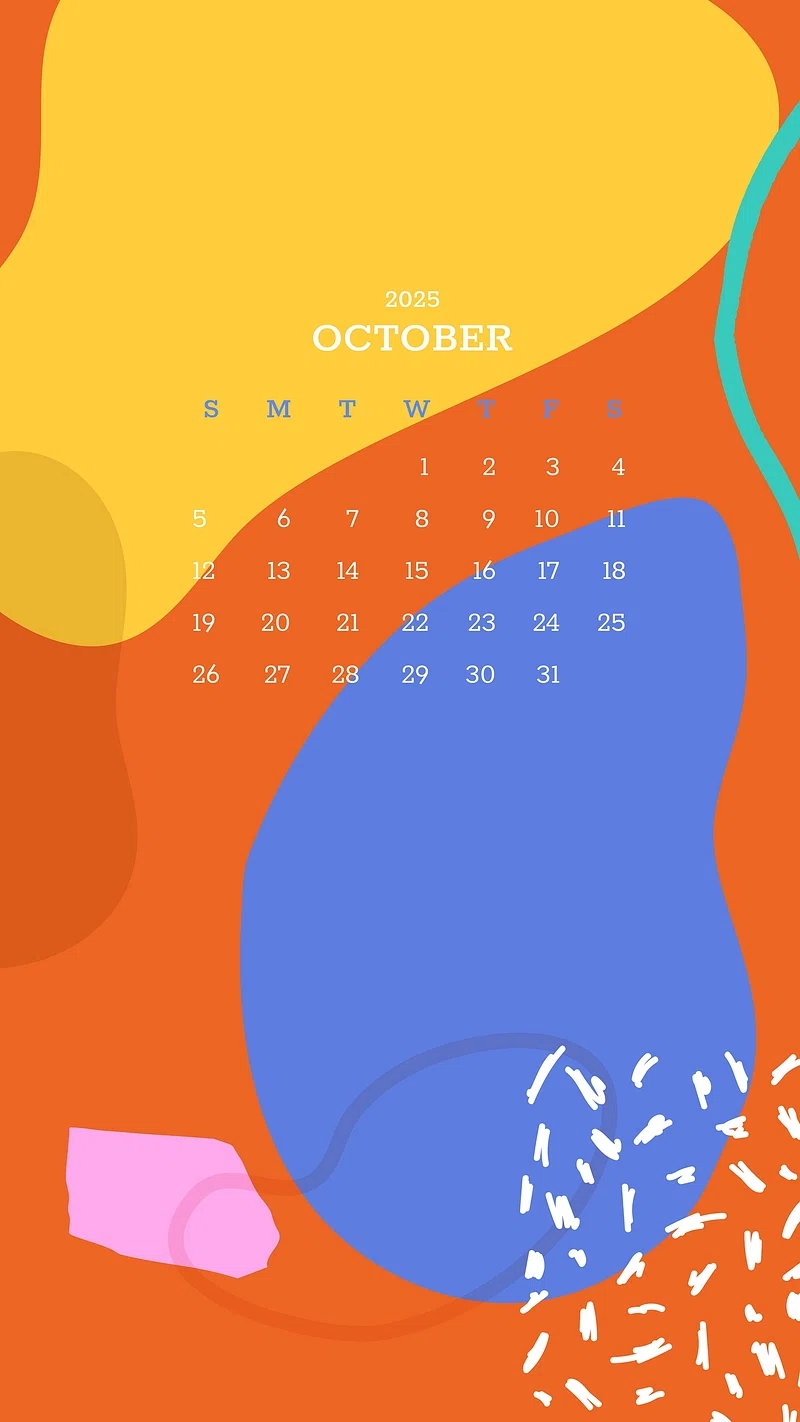 Calendar October 2025 Template