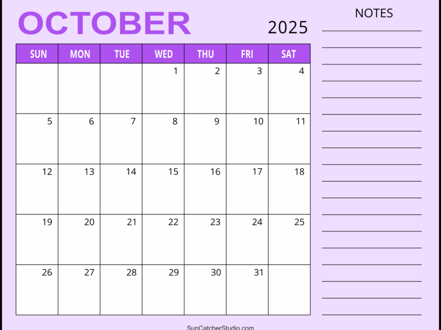 October 2025 Calendar Free Printable Free Printables Monograms Design Tools Patterns DIY Projects