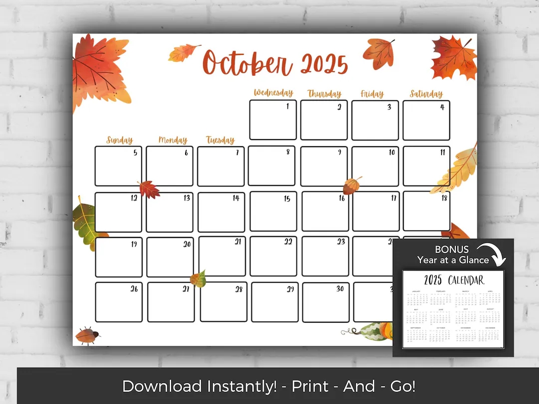 Calendar September October 2025
