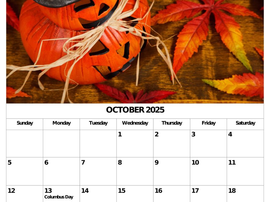 October 2025 Calendar My Calendar Land