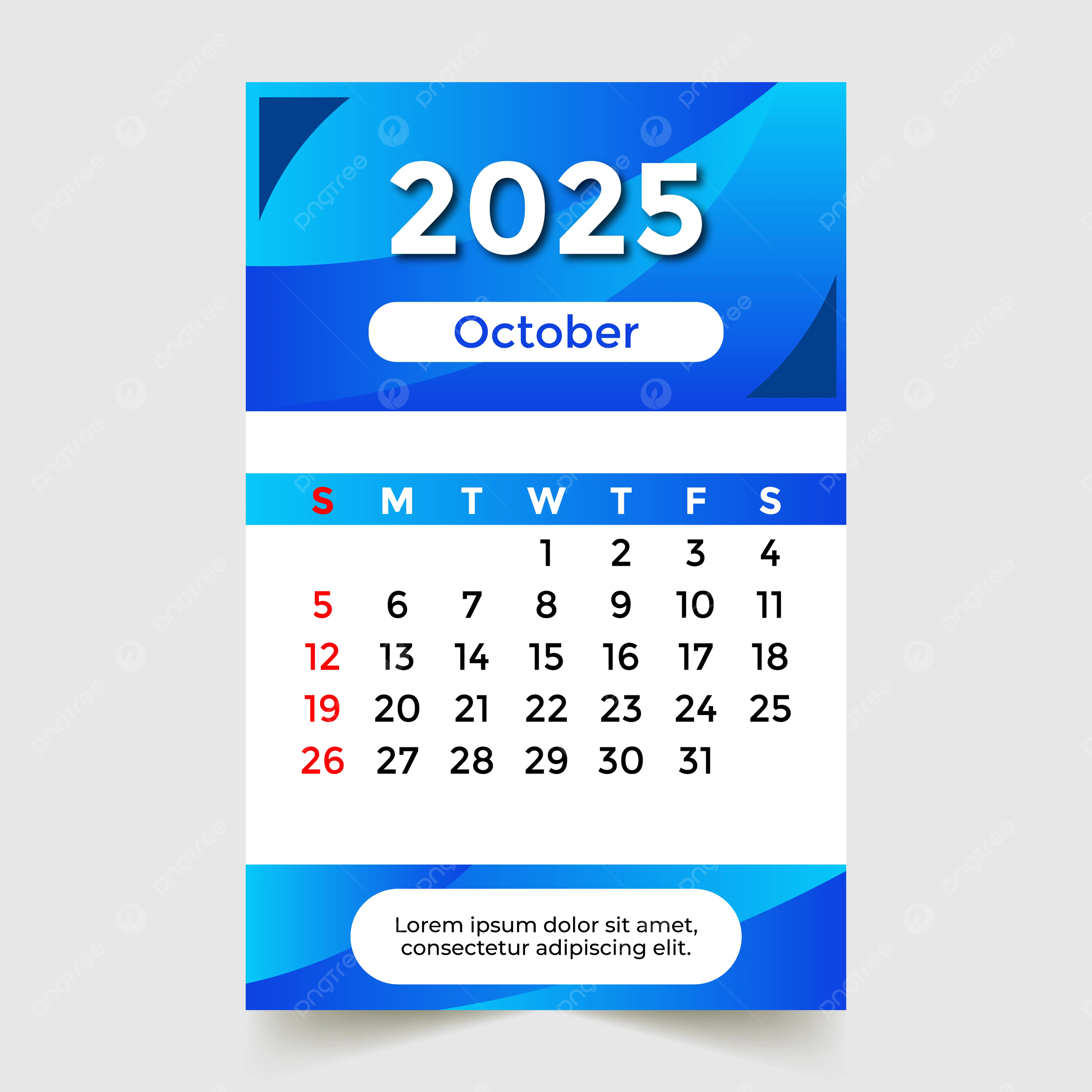 2025 October Calendar Blank