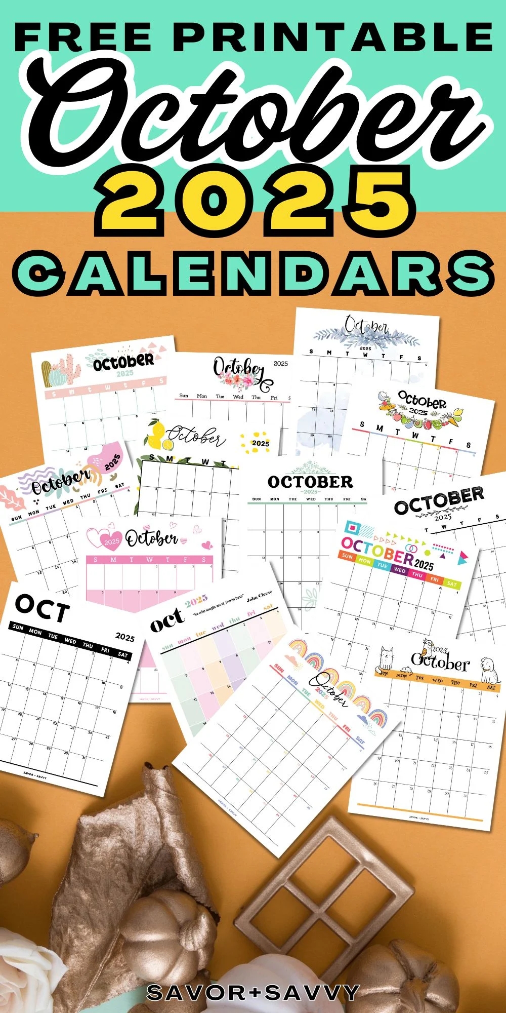Free Printable Daily Calendar October 2025