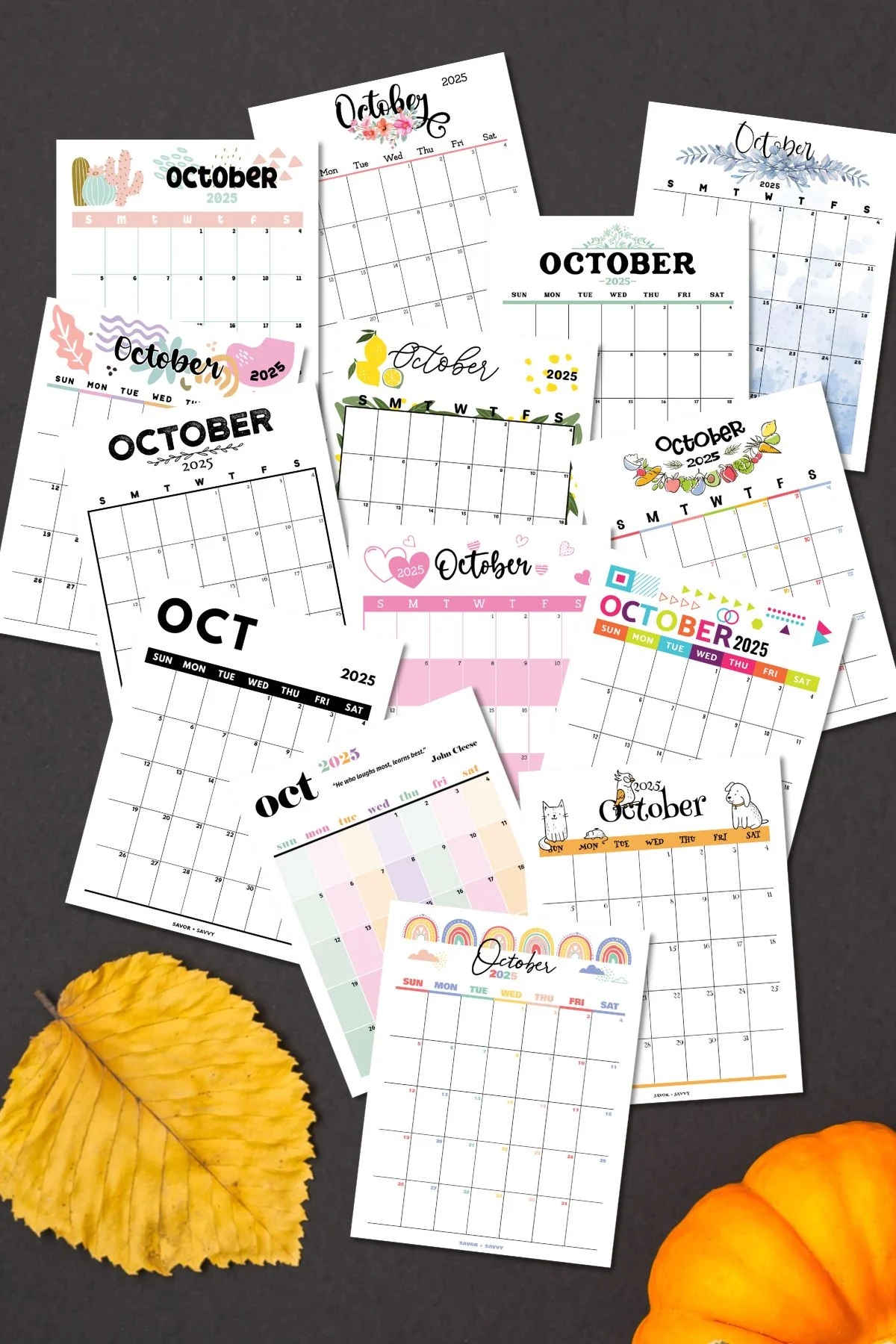 October 2025 Calendar Free Printable