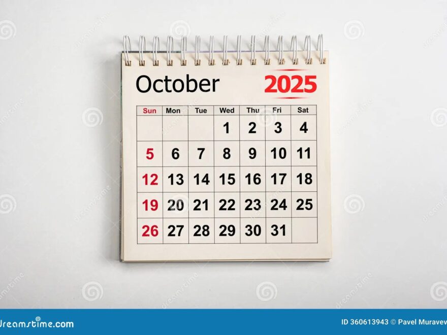 October 2025 Resolution Strategy Solution Goal Business And Holidays Date Month October 2025 Monthly Desk Calendar October Stock Image Image Of Schedule Date 360613943