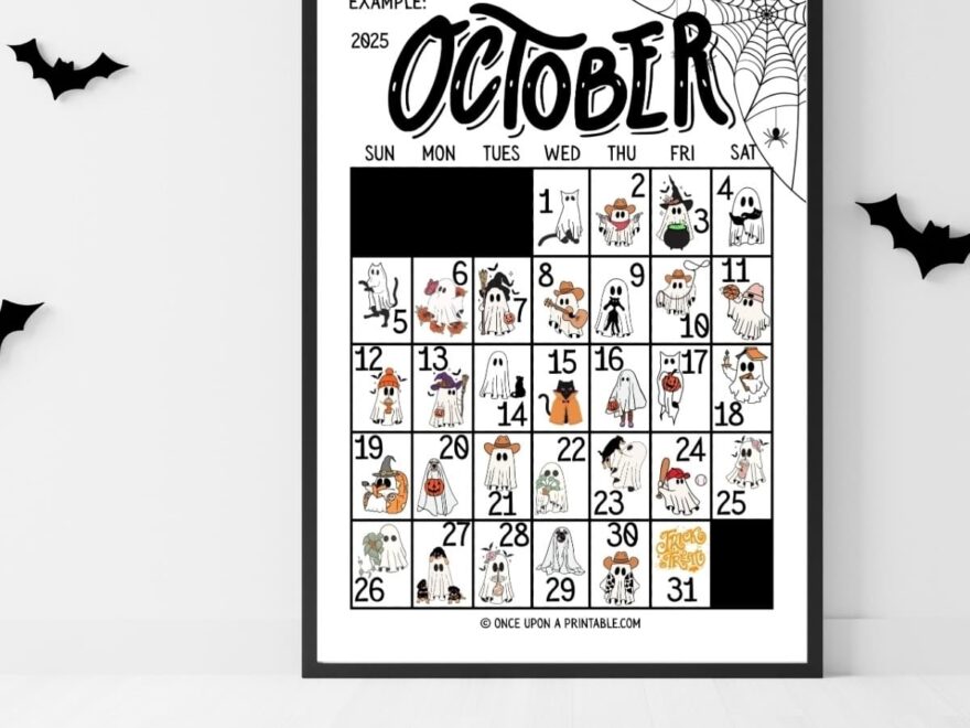 October Calendar Printable Free Once Upon A Printable