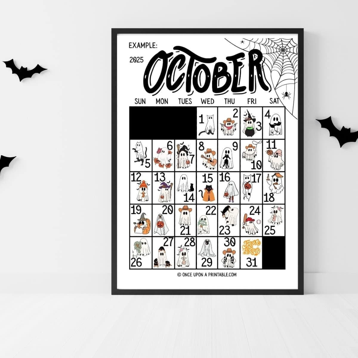 October Calendar Printable Free Once Upon A Printable