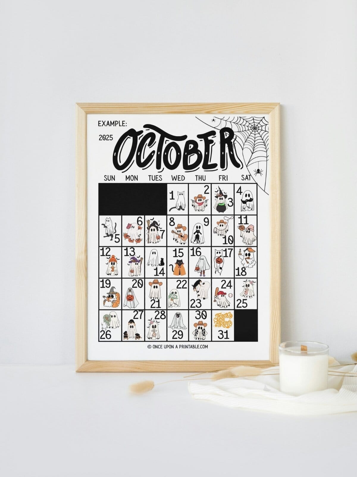 October Calendar Printable Free Once Upon A Printable
