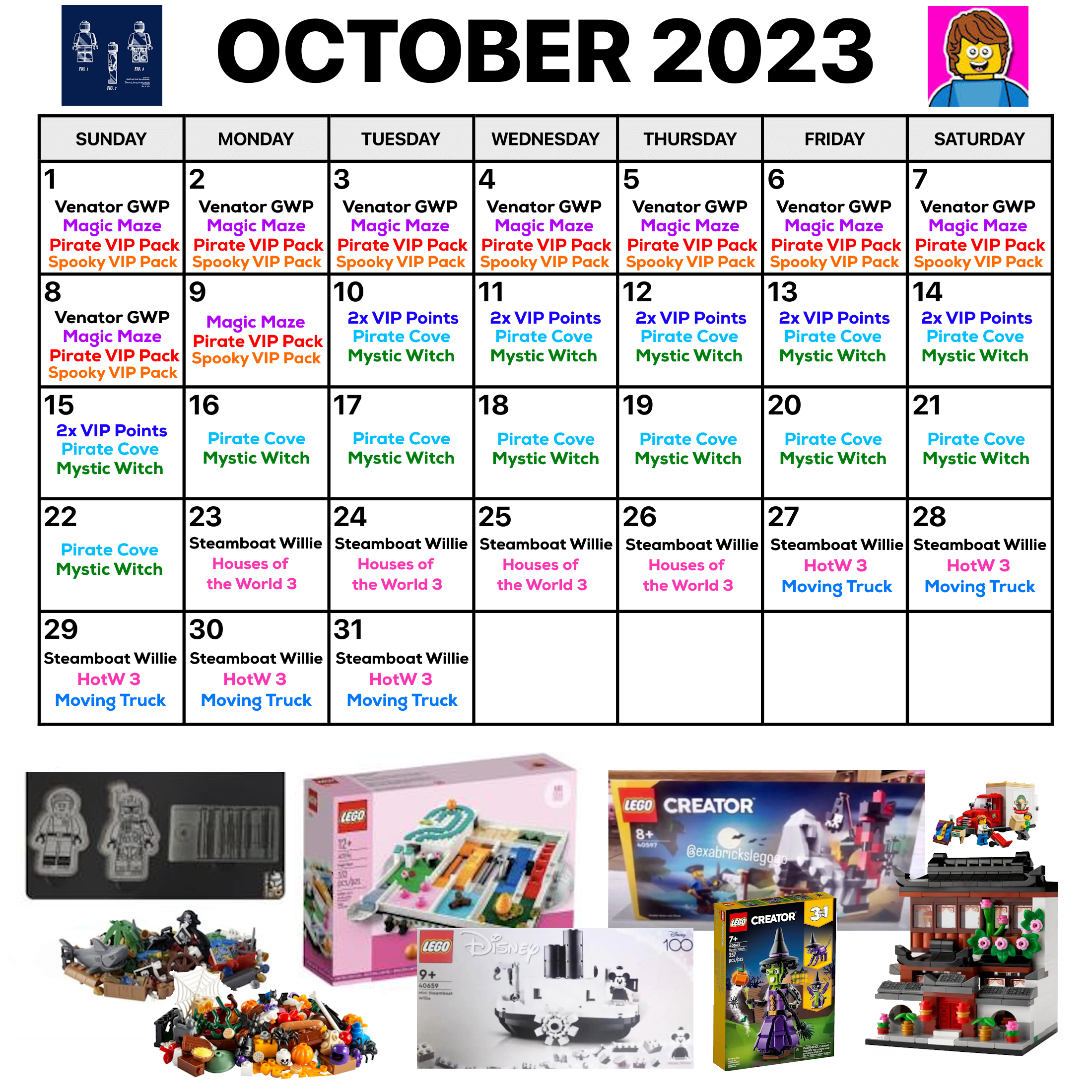 October Lego Calendar 2025
