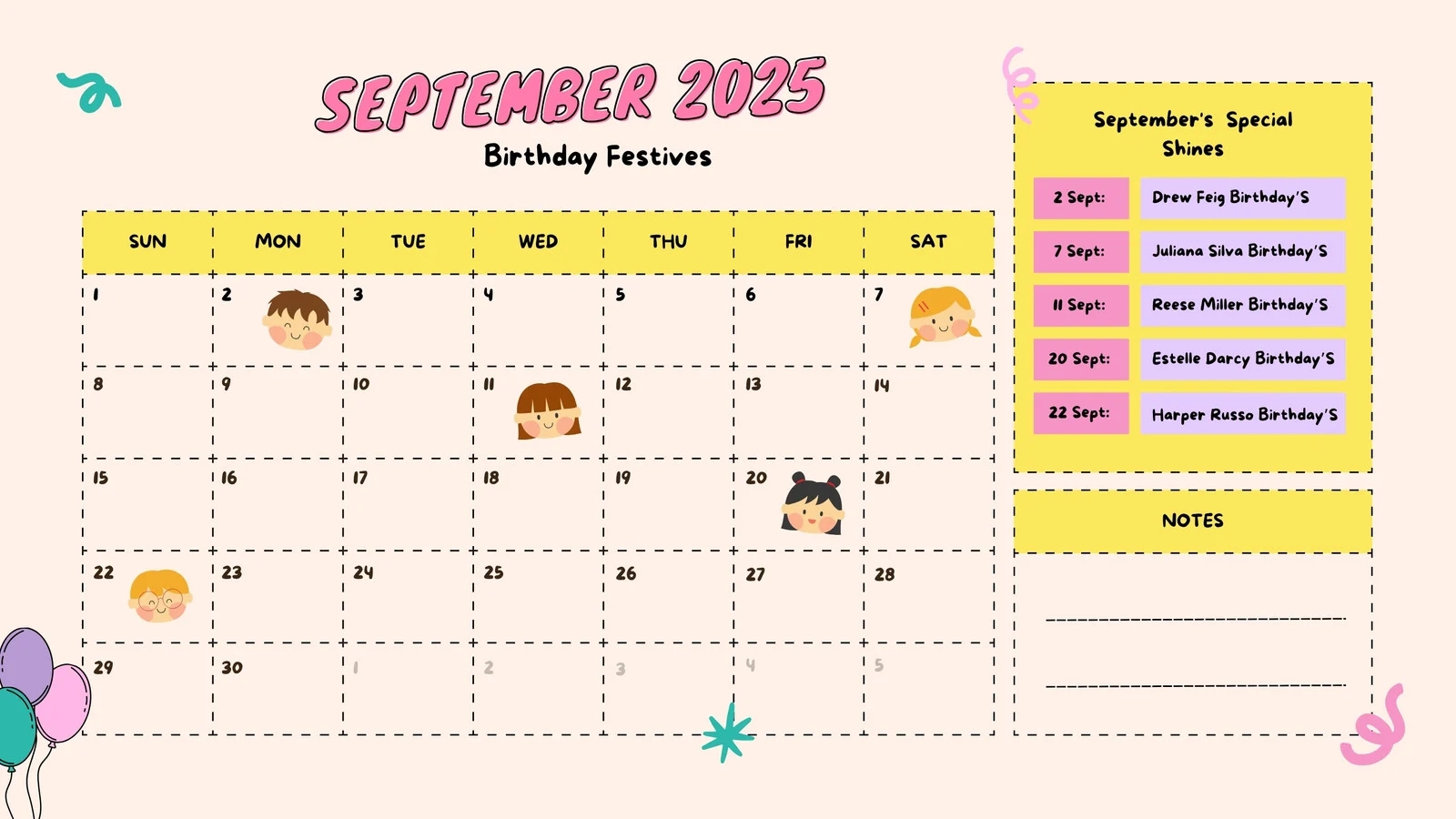 Amarillo Calendars September 2025