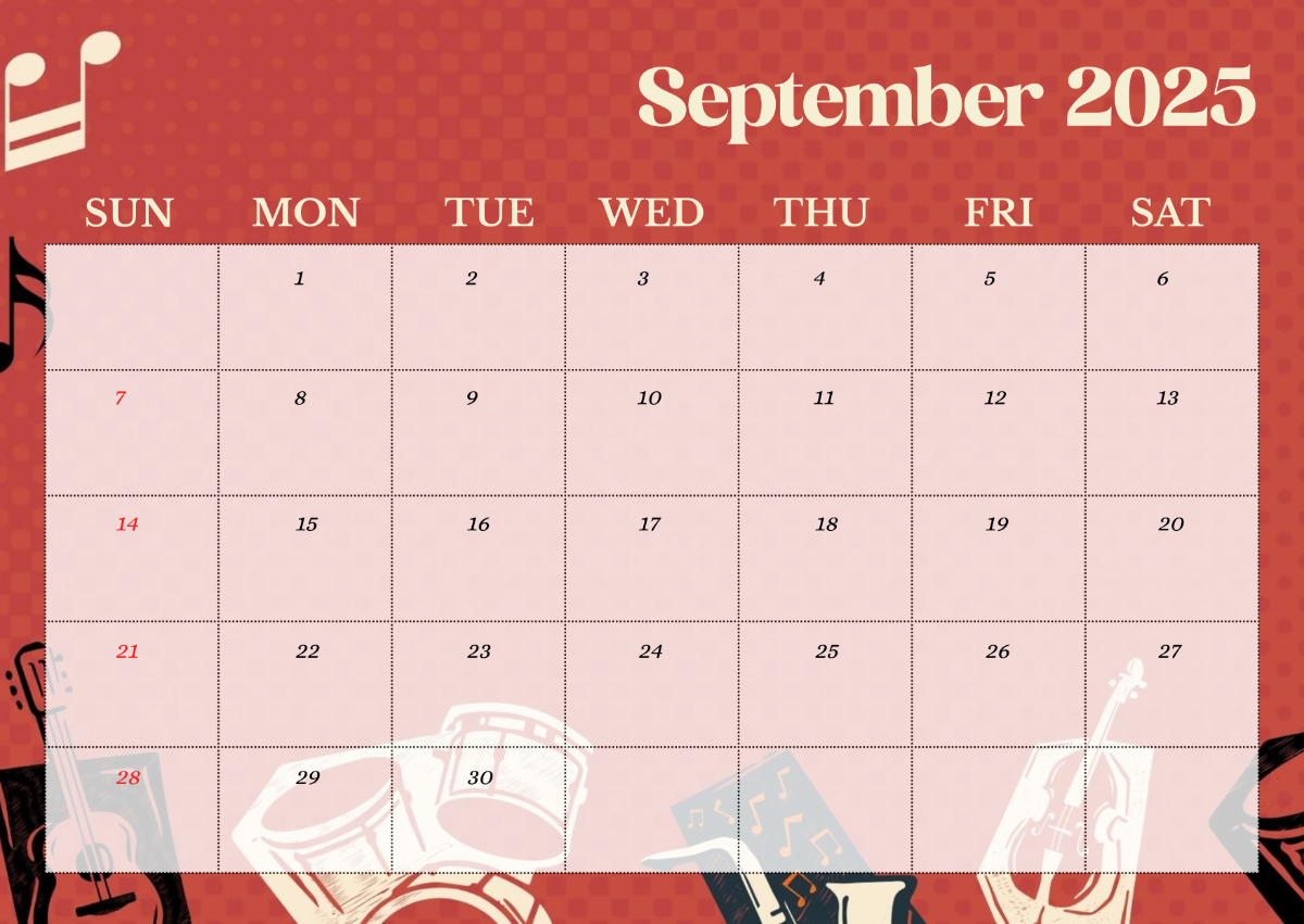 Page 2 Free September 2025 Calendar Templates Editable And Printable