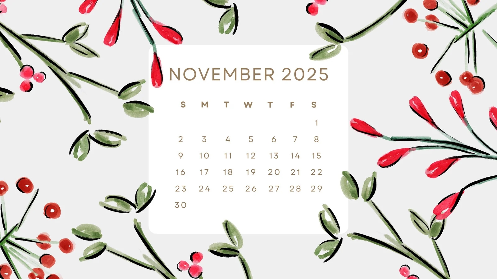 November 2025 Wallpaper Calendars