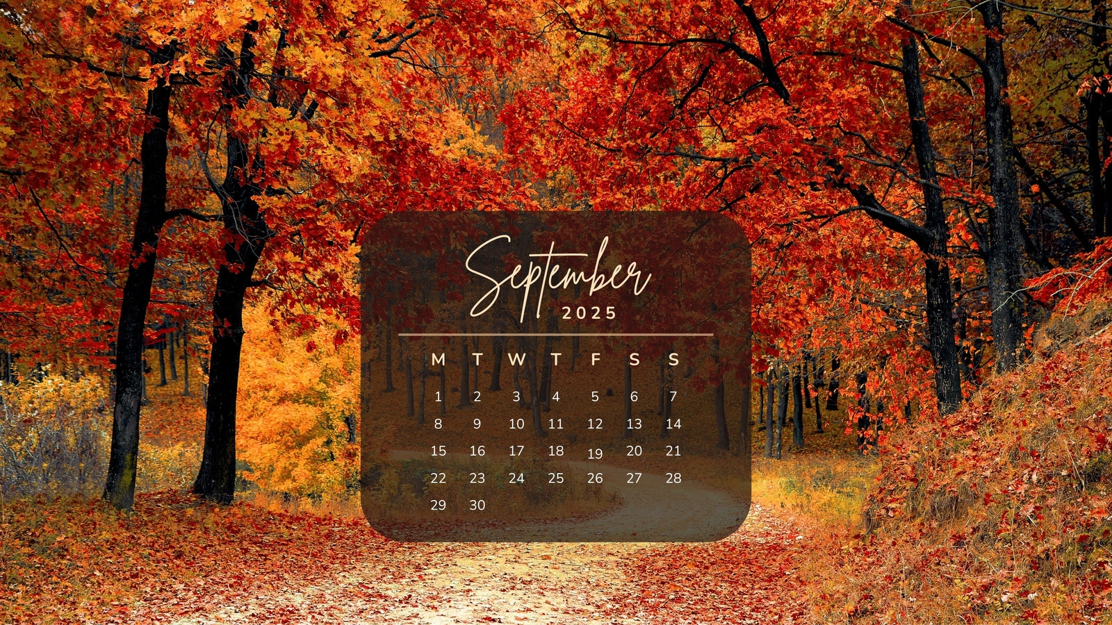September 2025 Calendar For Desktop Wallpaper