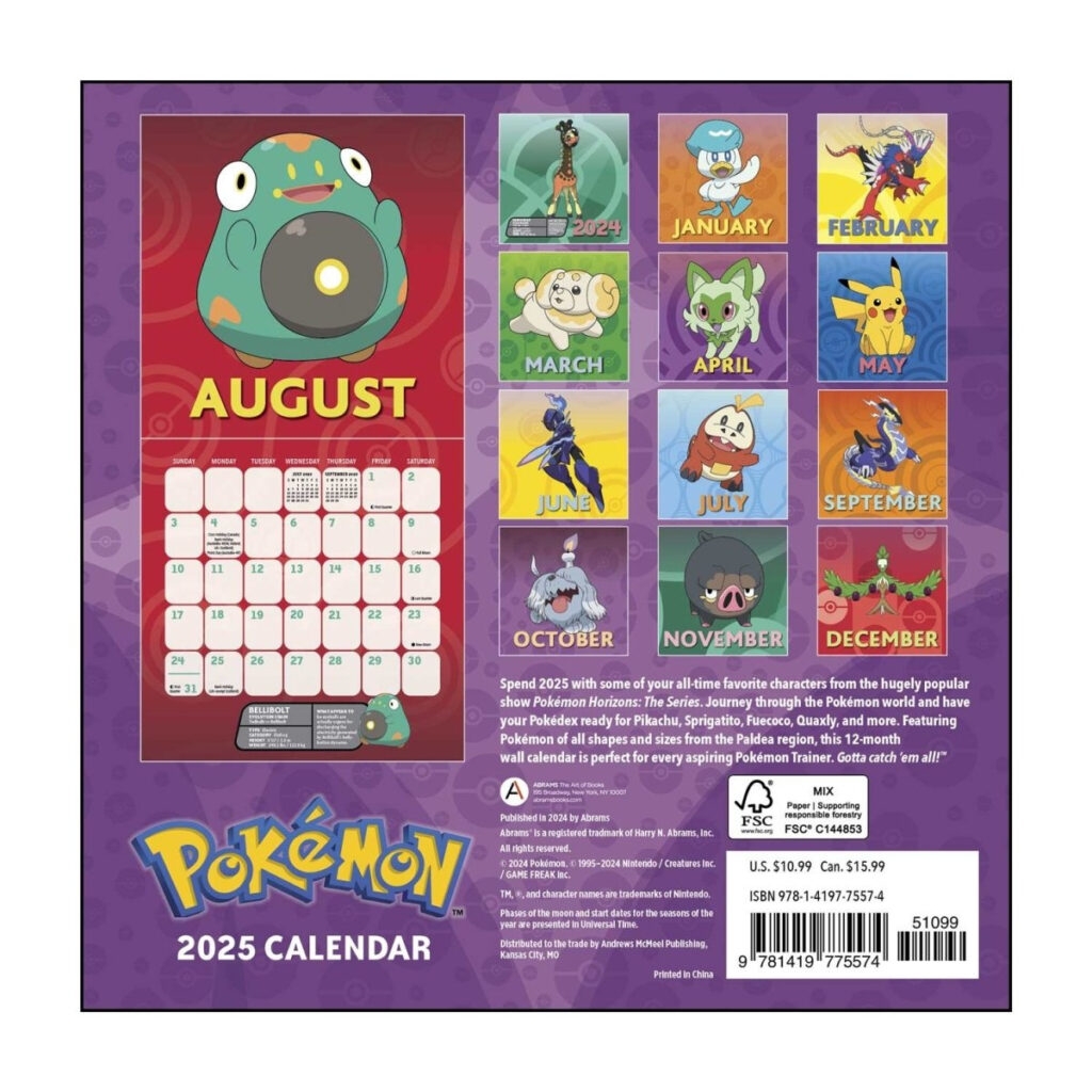 Pokemon Tcg Advent Calendar 2024 Pok mon 2025 Mini Wall Calendar Pok mon Center Official Site Pokemon Store Calendar