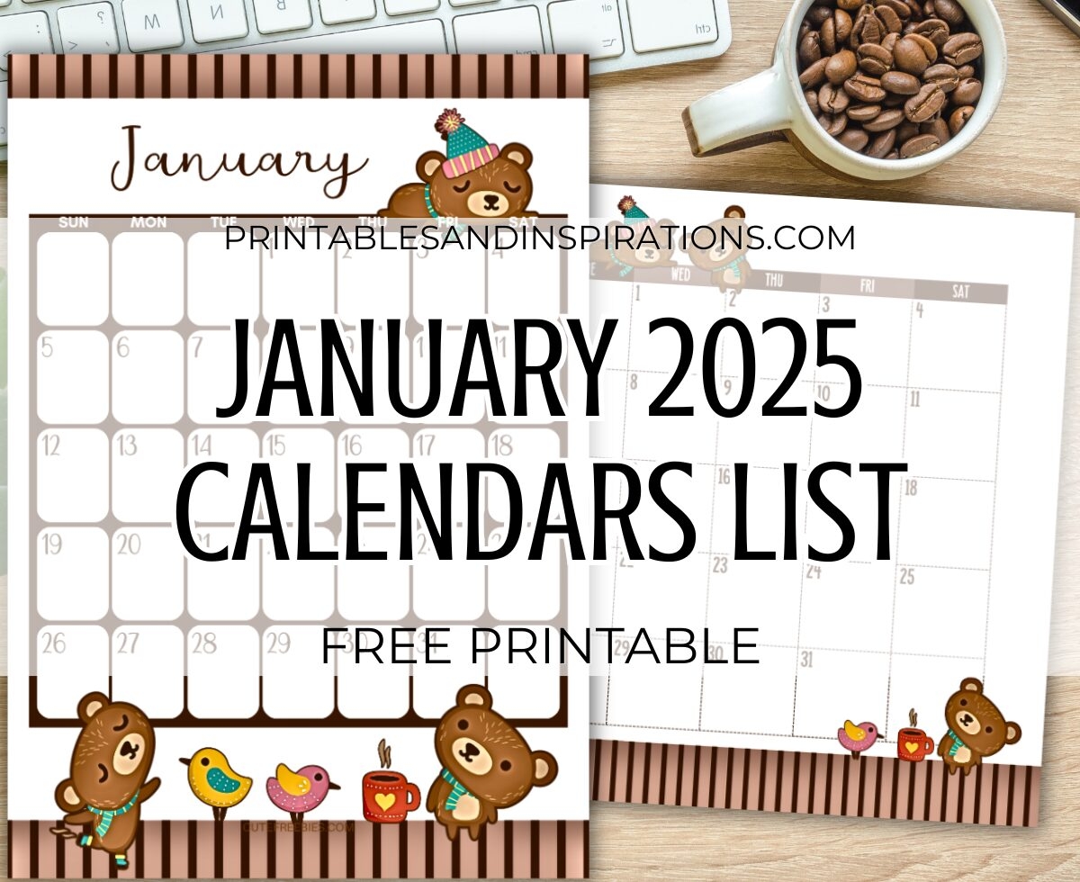 Pretty January 2025 Calendar Free Printable PDF Printables And Inspirations