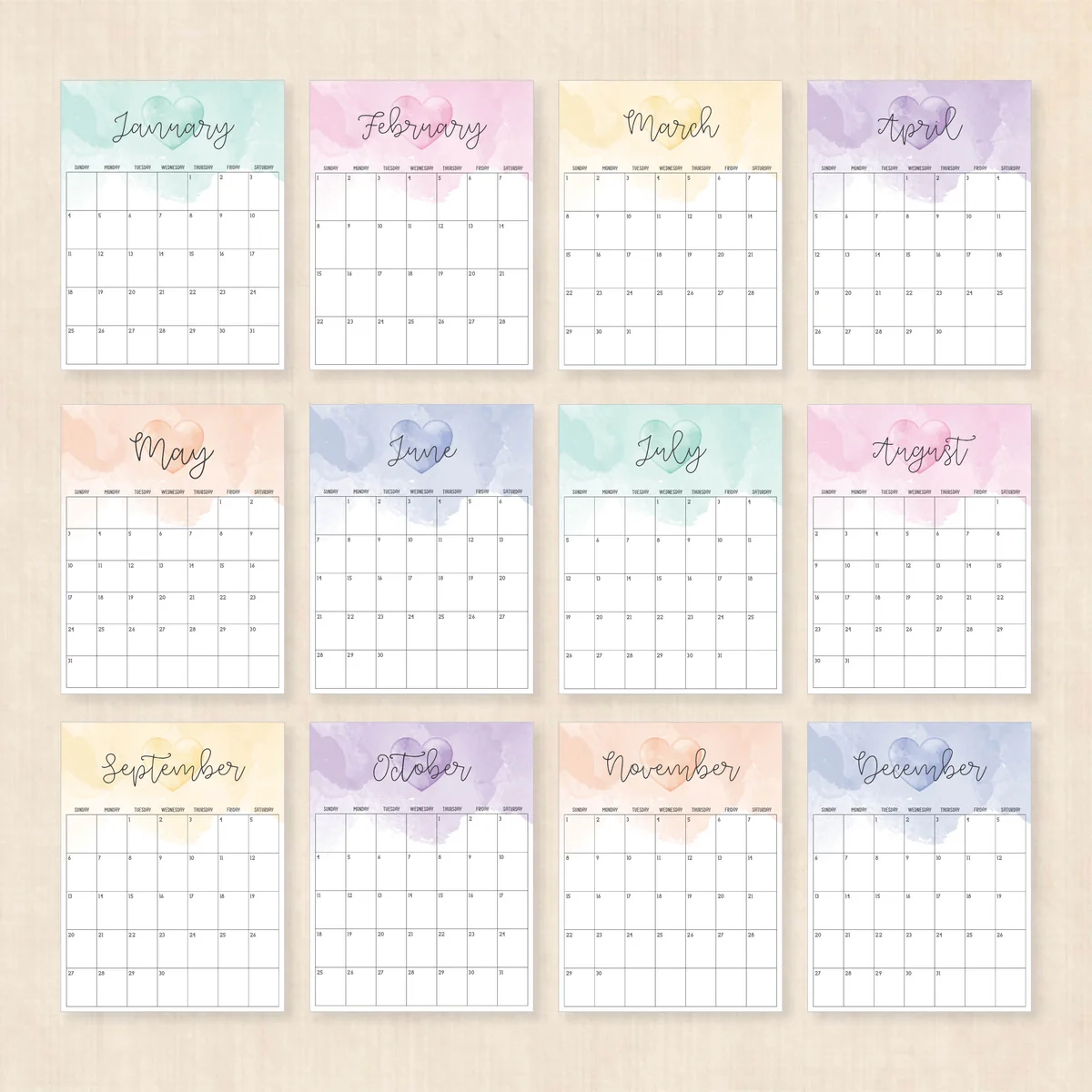 Printable Calendar 2026 Tumblr
