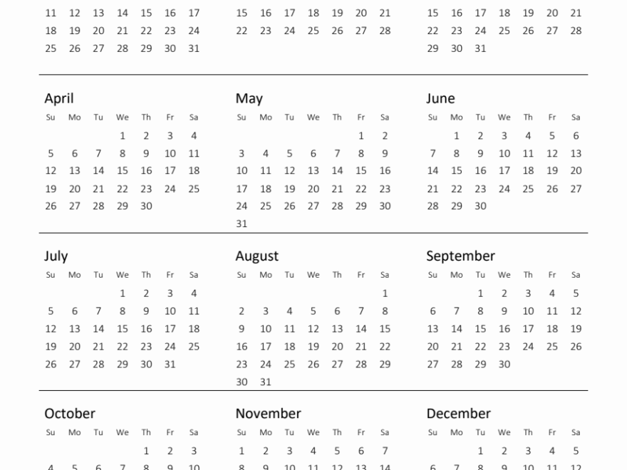 Printable Calendar For 2026
