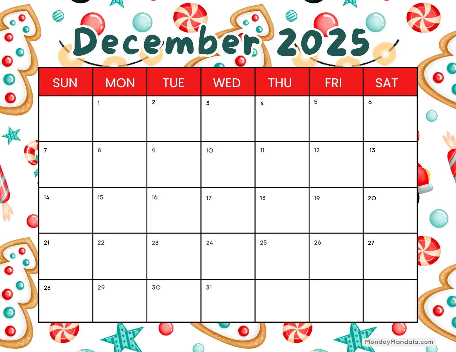 Printable Calendars For 2025 2026 Free PDFs 