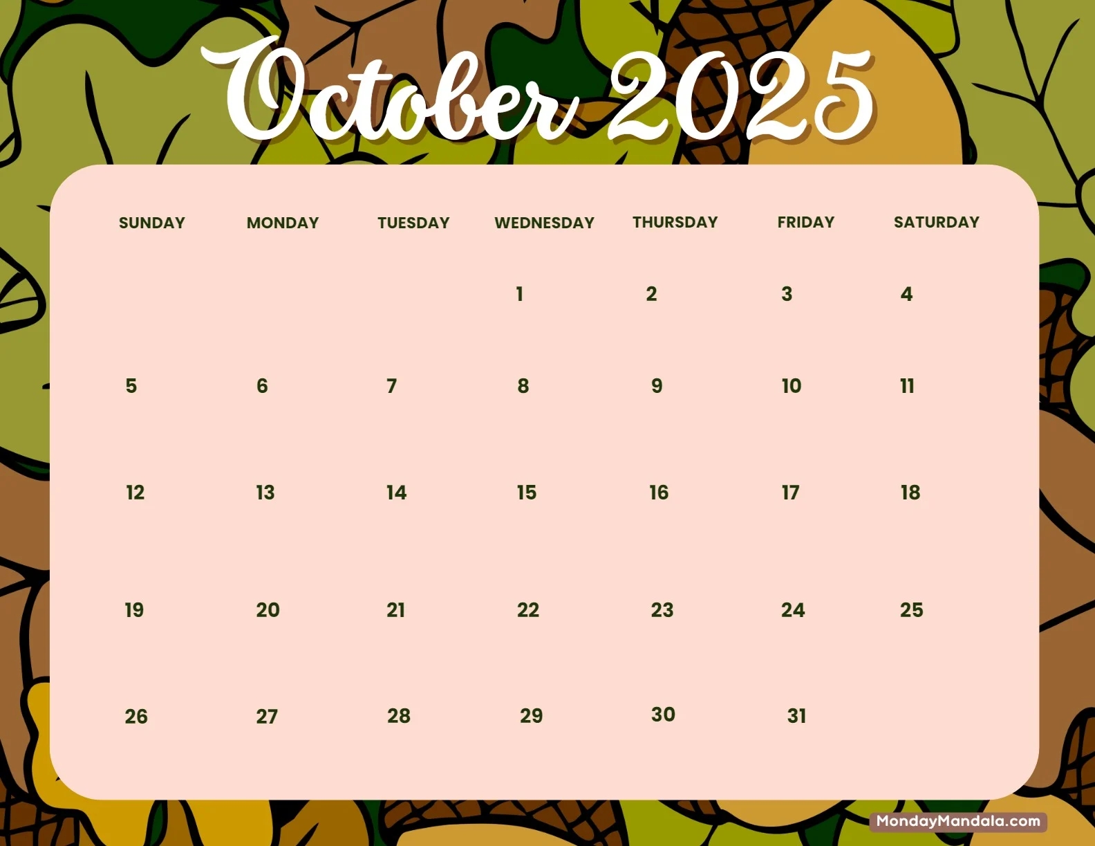 Printable Calendars For 2025 2026 Free PDFs 