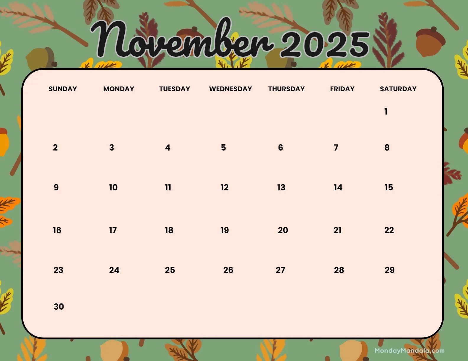 Print October And November 2025 Calendar
