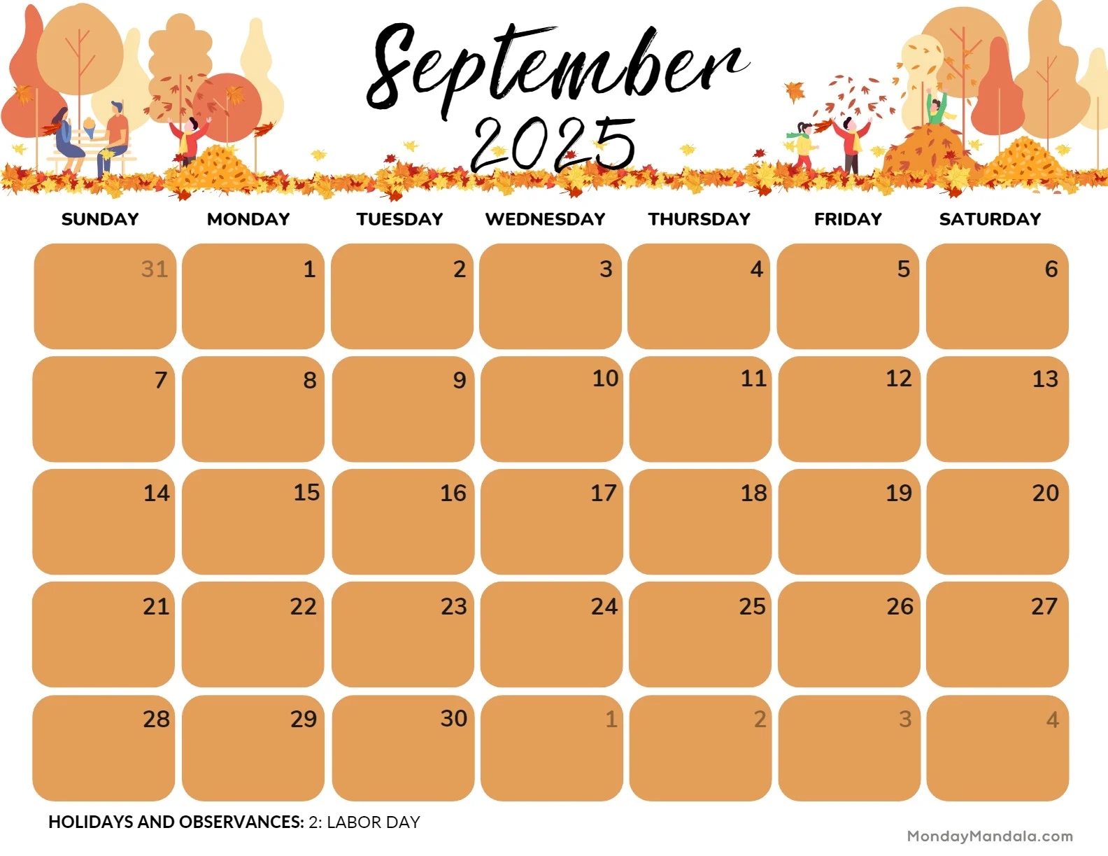 Printable Calendars For 2025 2026 Free PDFs 