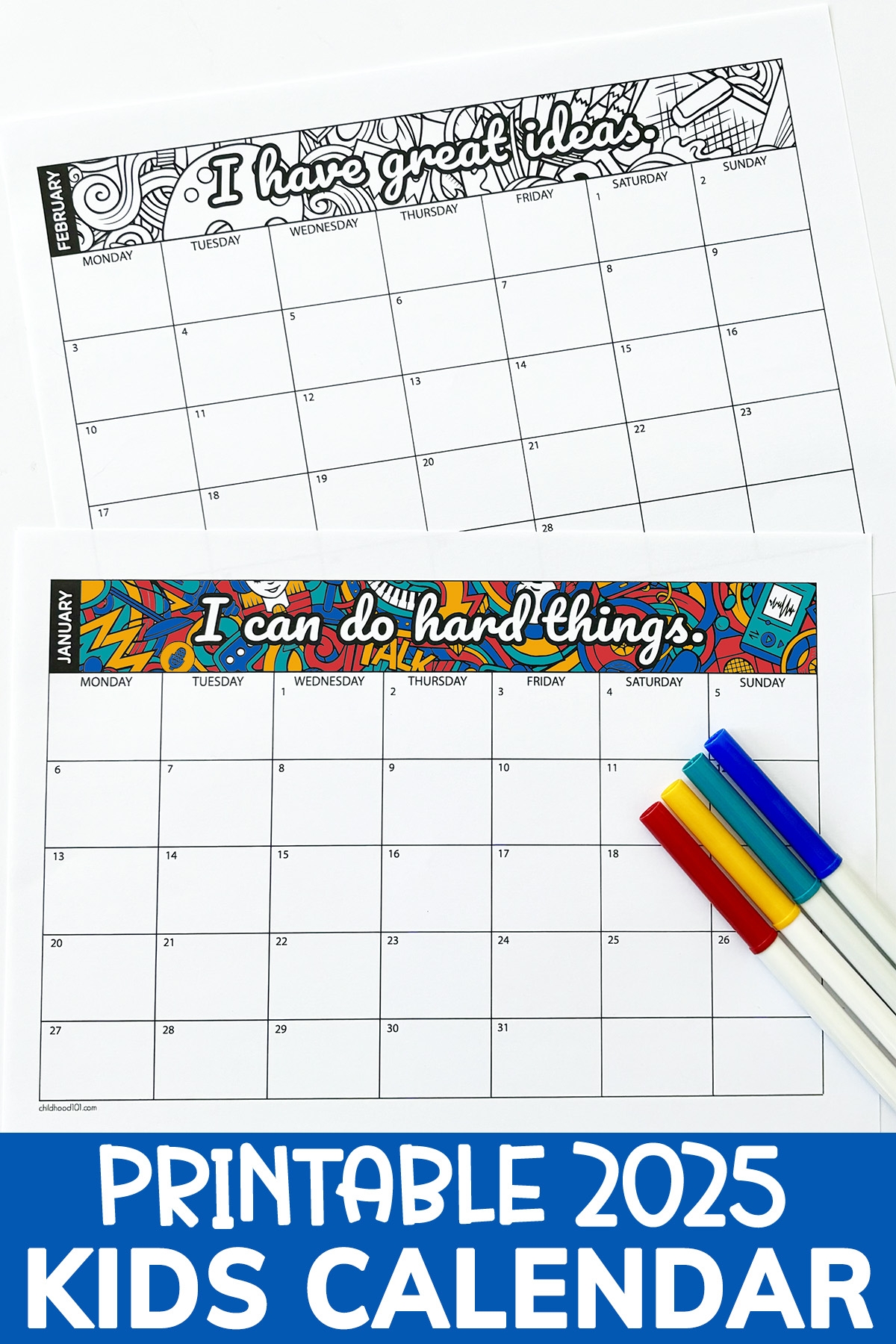 Printable Children s Calendar 2025 To Help Kids Stay Organized