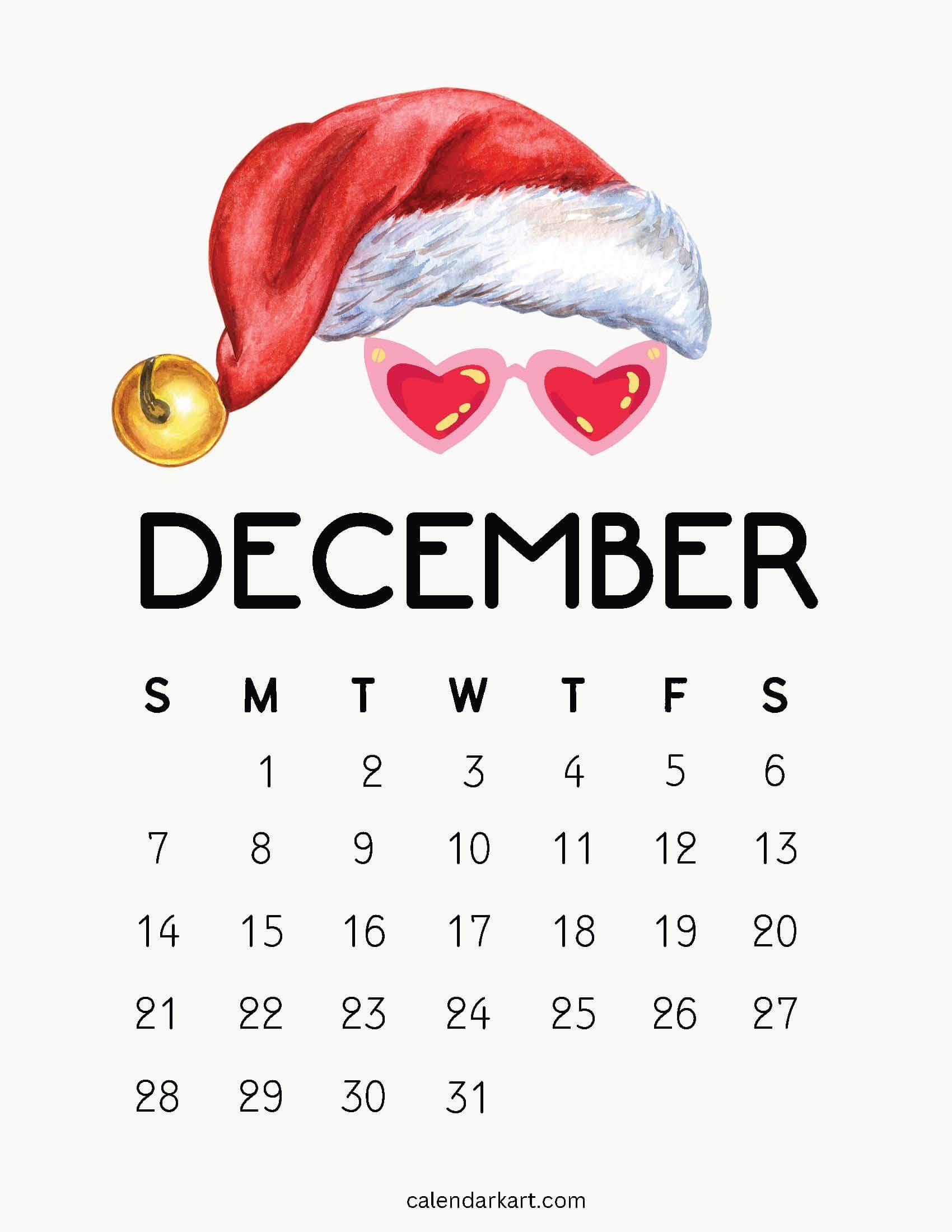 December Calendar 2025 For Kids