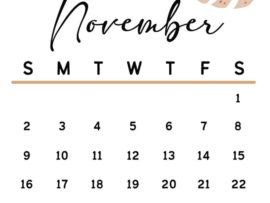 Printable November 2025 Calendars Free Pdf CalendarKart