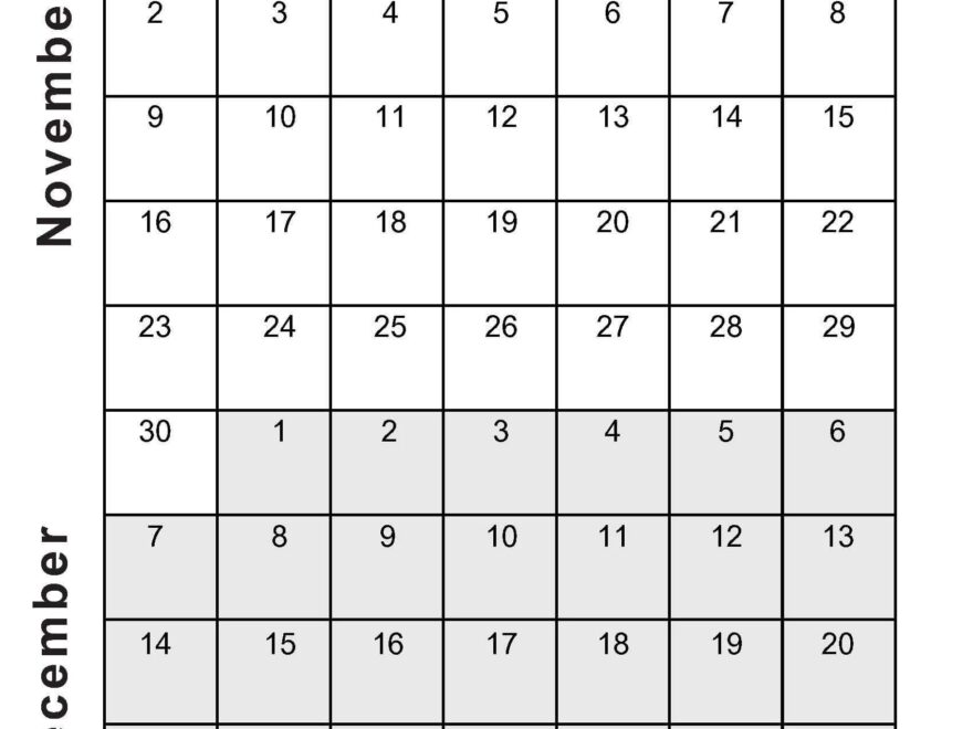 Printable November December 2025 Calendars Calendarkart