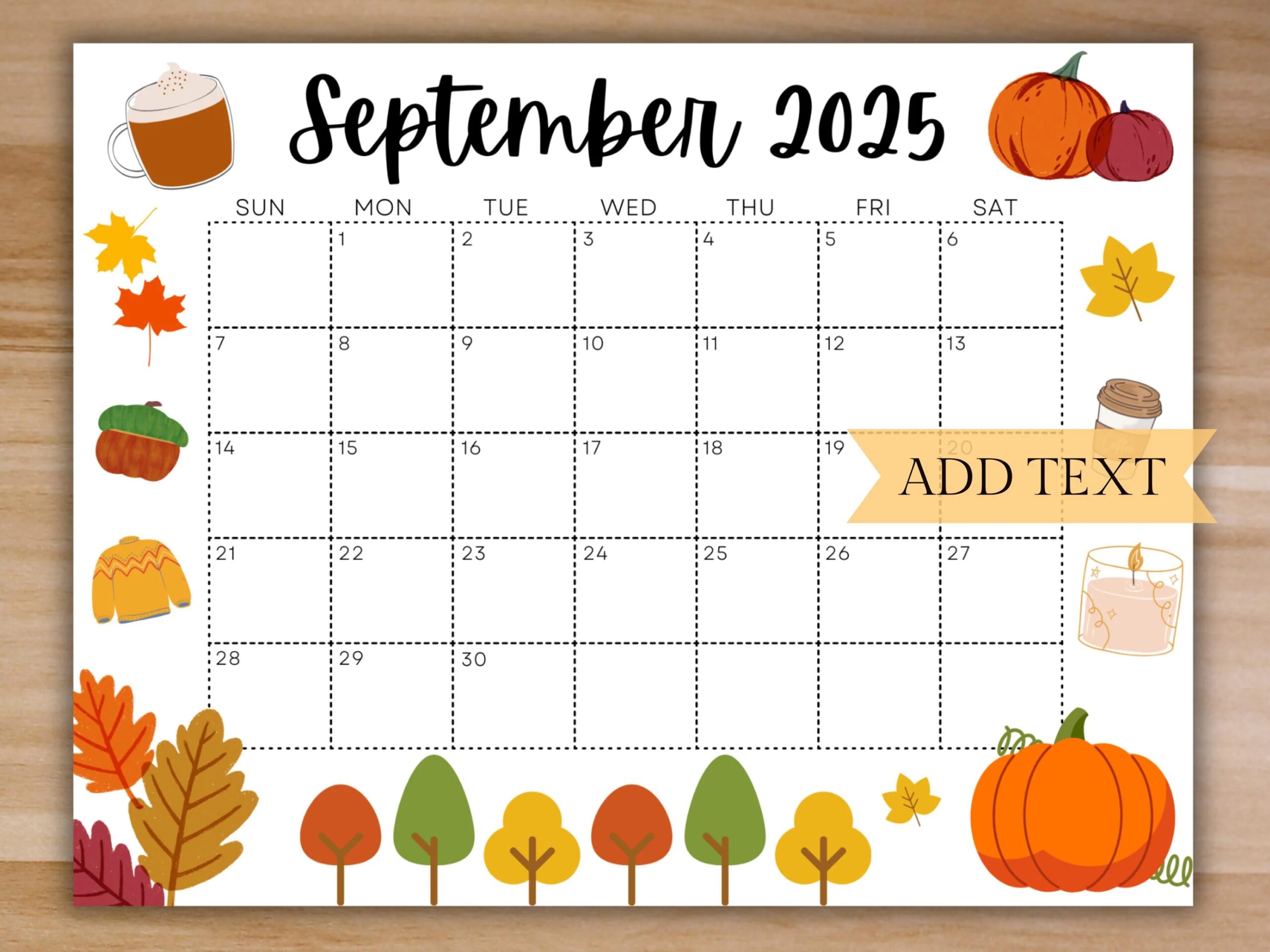 123 Calendars September 2025