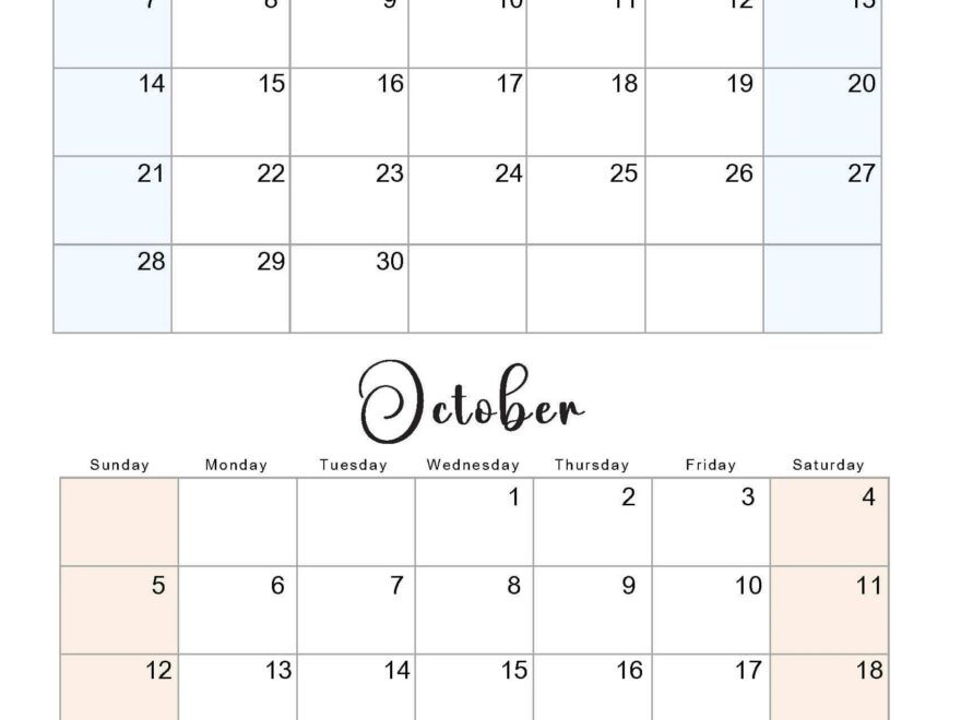 Printable September October 2025 Calendar Calendarkart