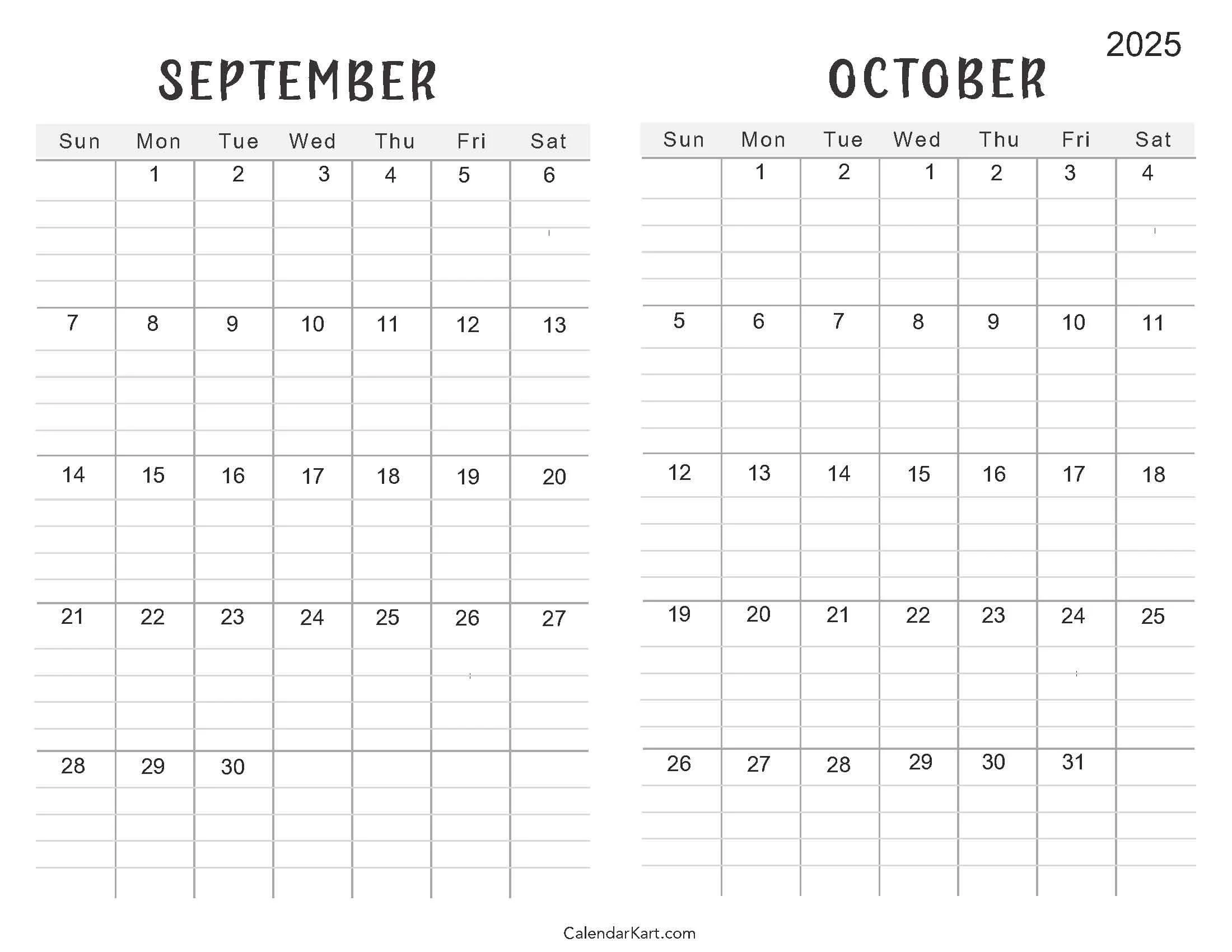 printable september october 2025 calendar calendarkart