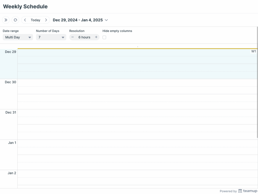 Printable Weekly Calendar 2025 Teamup