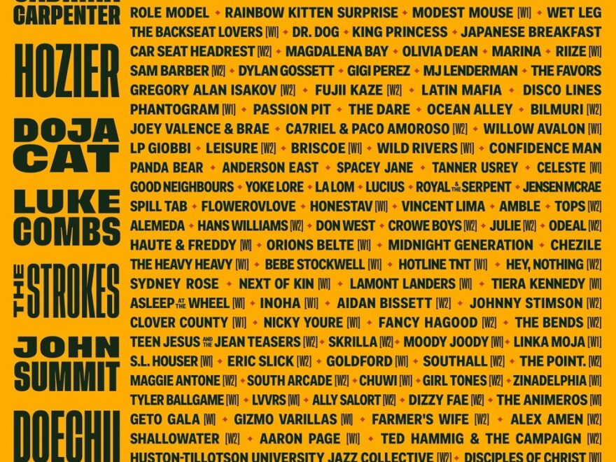 Rock Cellar Magazine Austin City Limits Music Festival 2025 Sabrina Carpenter Hozier The Strokes And Much More Oct 3 5 And 10 12