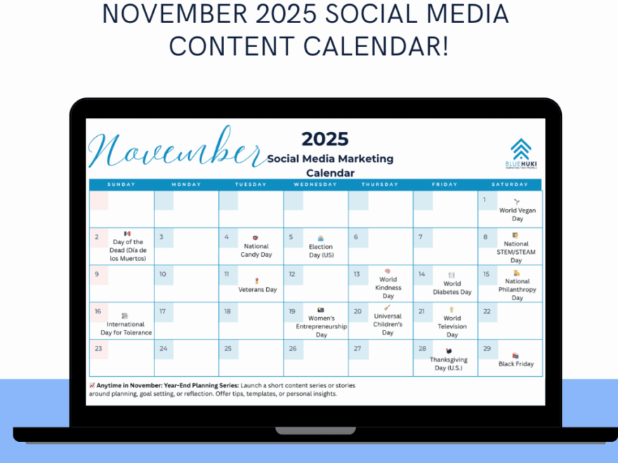Rooted In Gratitude November 2025 Social Media Calendar BlueHuki Digital Marketing And Websites Mid Atlantic Washington DC