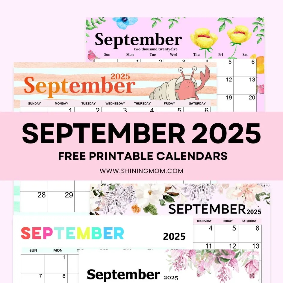 Cute September 2025 Calendar Printable