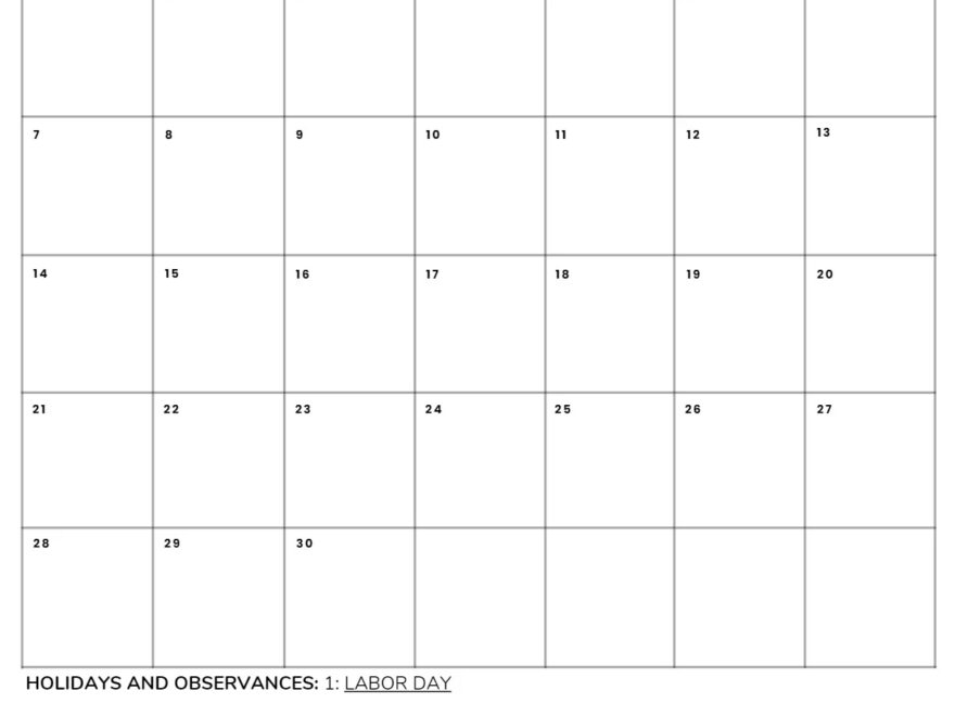 September 2025 Calendar 52 Free PDF Printables
