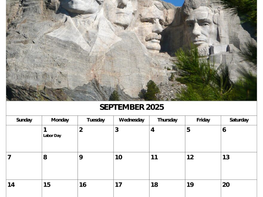 September 2025 Calendar My Calendar Land