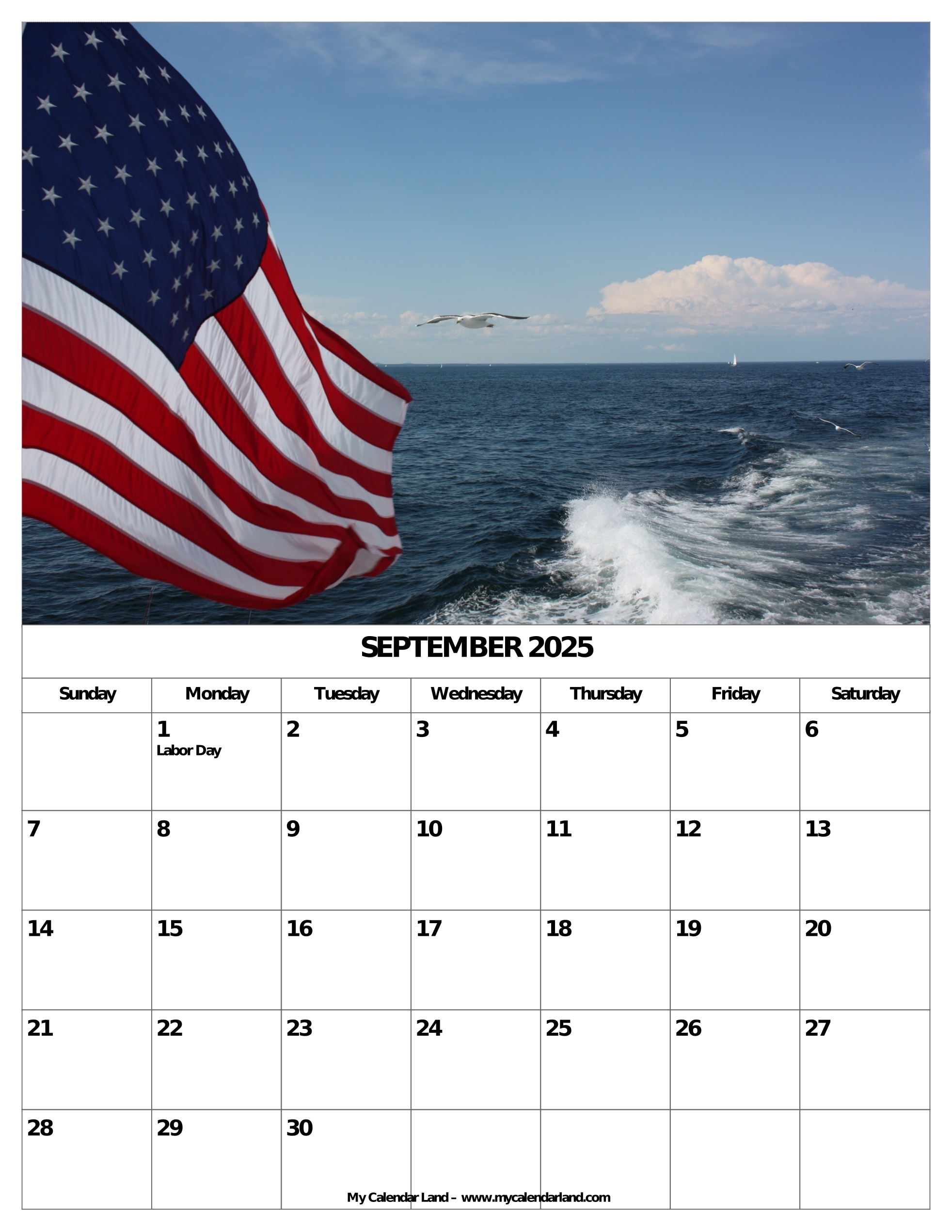 Free Printable Calendar For September 2025