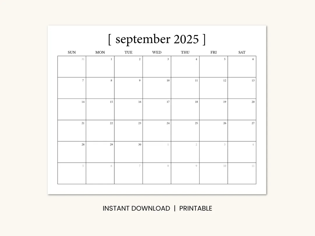 September 11 2025 Calendar