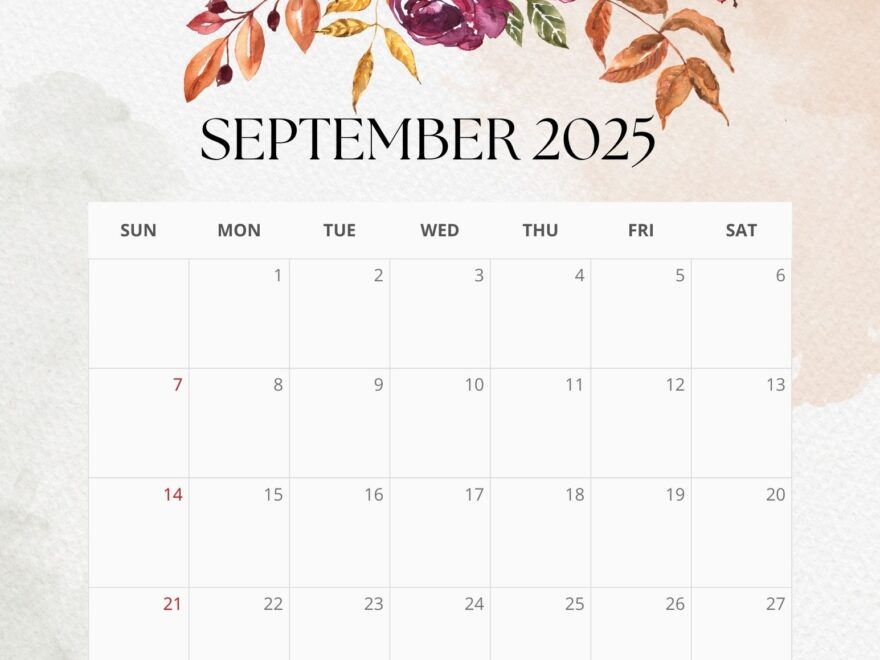 September 2025 Calendar Printables Wallpapers EntheosWeb